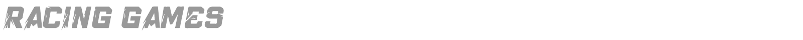 Racing Games font preview
